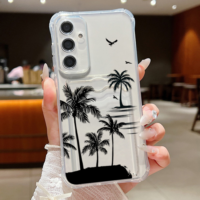 Samsung Galaxy A55 - جراب هاتف بفتحة بطاقة لهاتف سامسونج