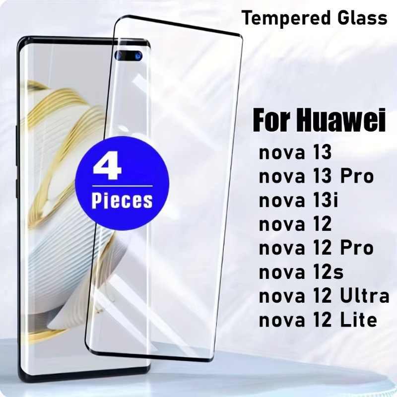 Huawei Nova 12 - 4 عبوات 9H صلابة الزجاج المقسى