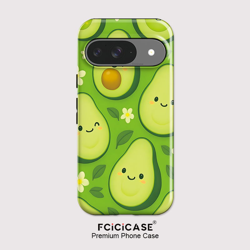 Google Pixel 9 - جراب هاتف Fcicicase بتصميم زهرة الأفوكادو