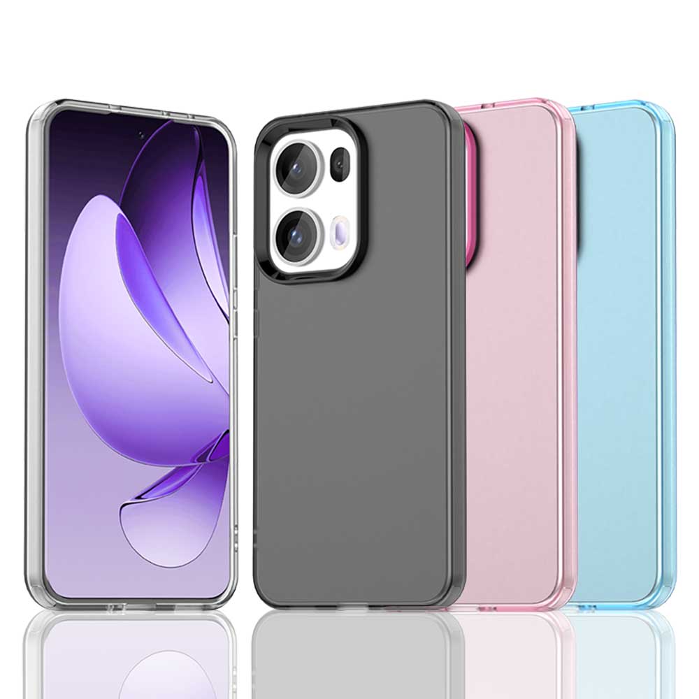 Oppo Reno 12 - غطاء حماية شفاف بألوان الحلوى لهواتف