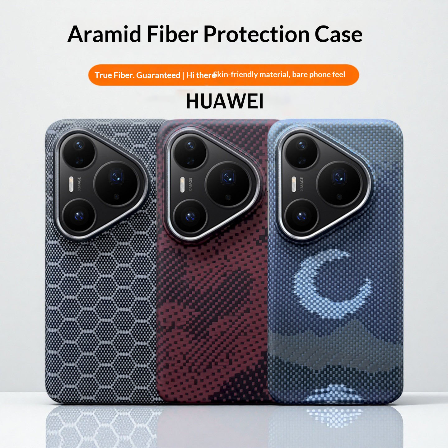 Huawei Pura 70 - غطاء هاتف أصلي 100% من الكيفلار
