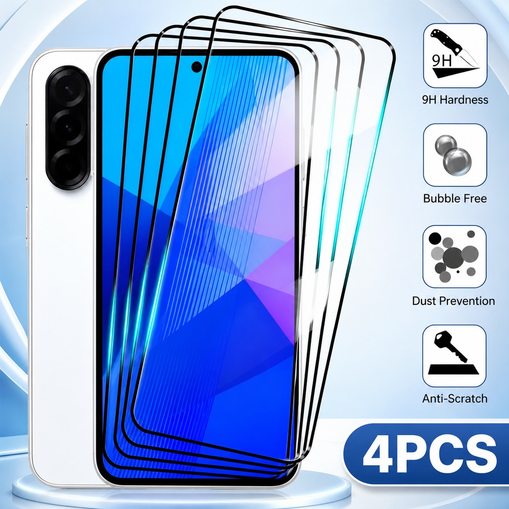 Realme C67 - 4 قطع من الزجاج المقوى لـ