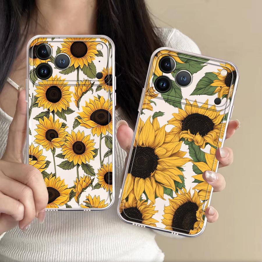 غطاء هاتف شفاف بنمط دوار الشمس - مراجعة Apple Iphone 15 وسعره
